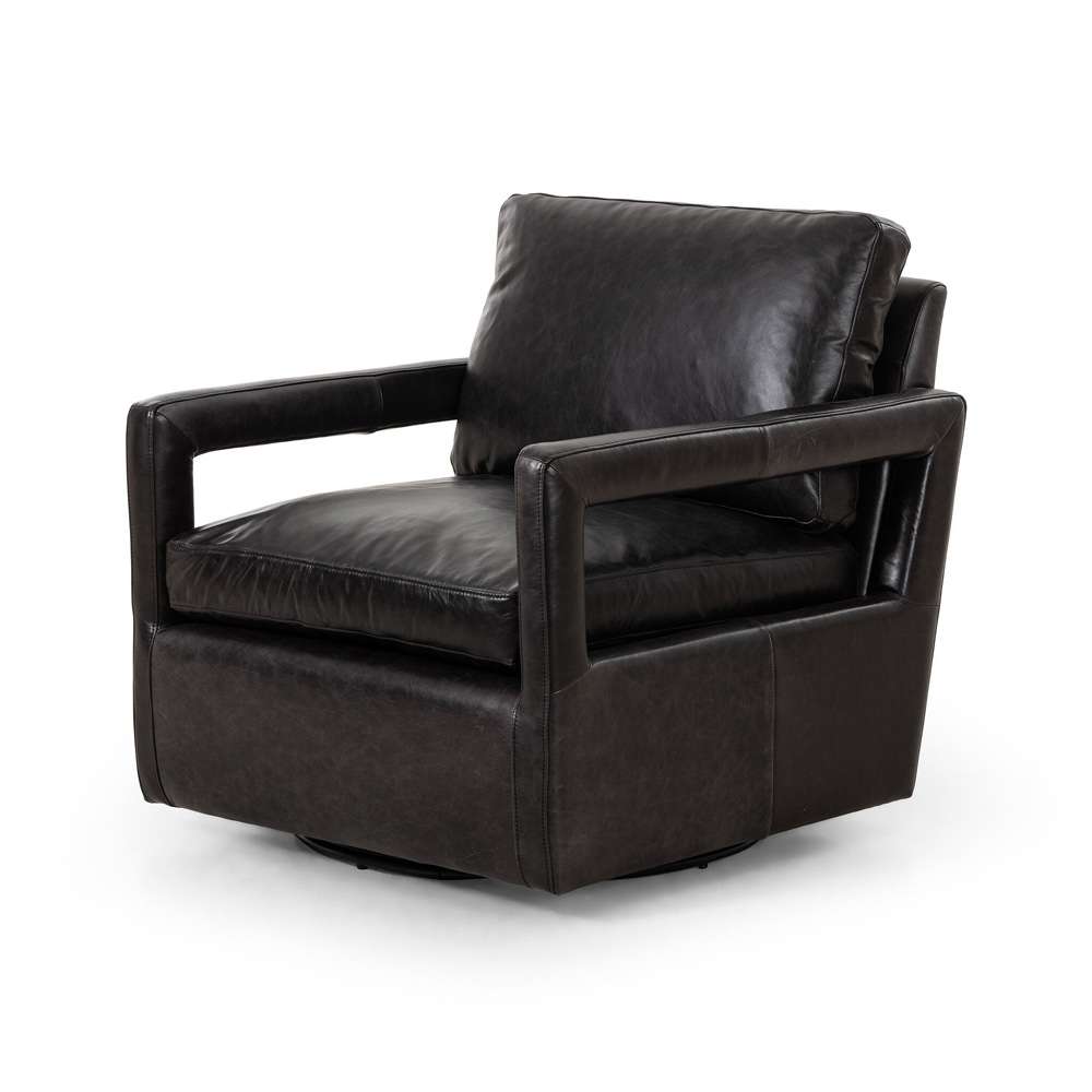 Four Hands - Olson Swivel Chair - Sonoma Black - 236092-003 veiw 1