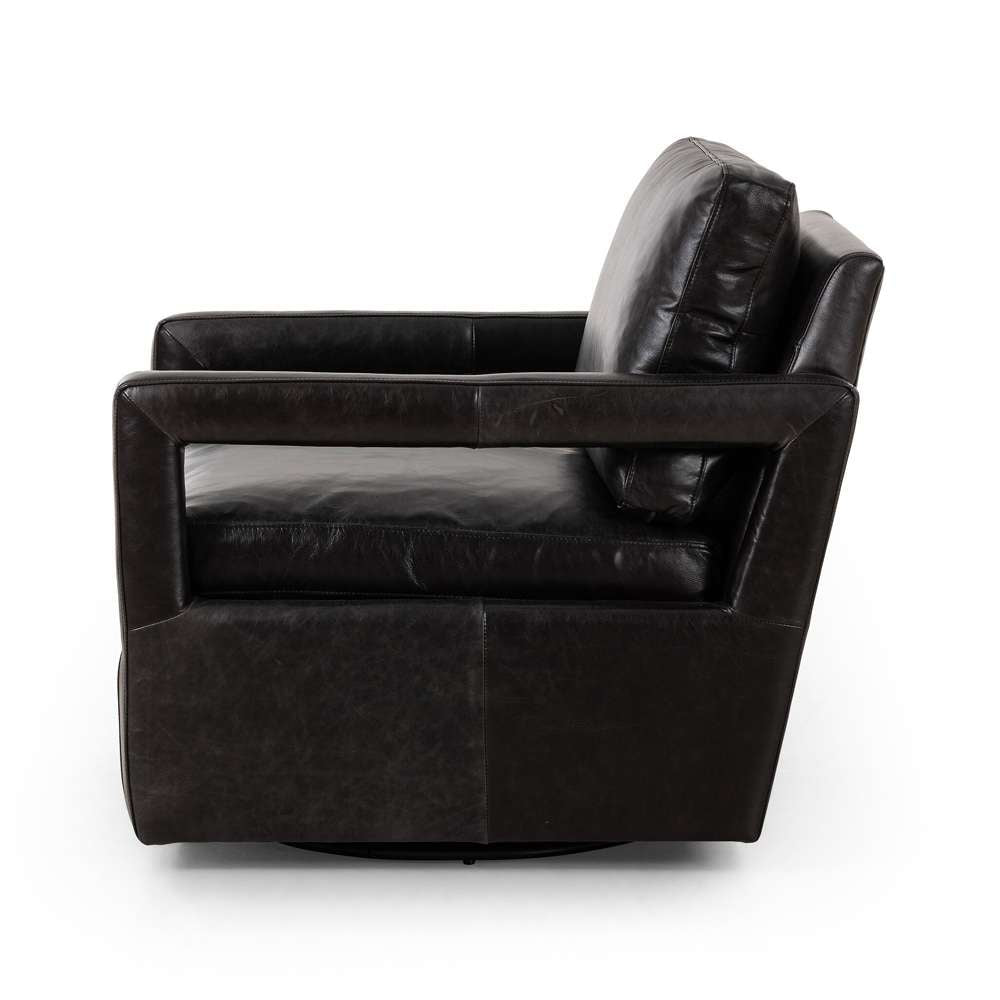 Four Hands - Olson Swivel Chair - Sonoma Black - 236092-003 veiw 4