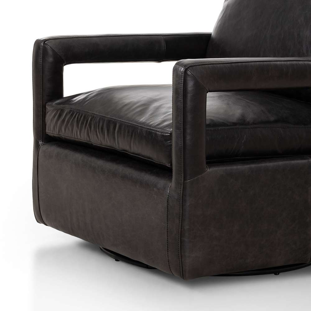 Four Hands - Olson Swivel Chair - Sonoma Black - 236092-003 veiw 7