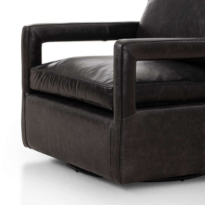 Four Hands - Olson Swivel Chair - Sonoma Black - 236092-003 veiw 7