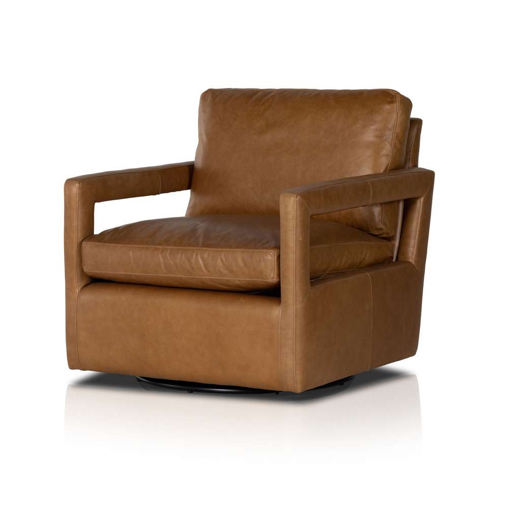 Four Hands - Olson Swivel Chair - Sonoma Butterscotch - 236092-004 veiw 1