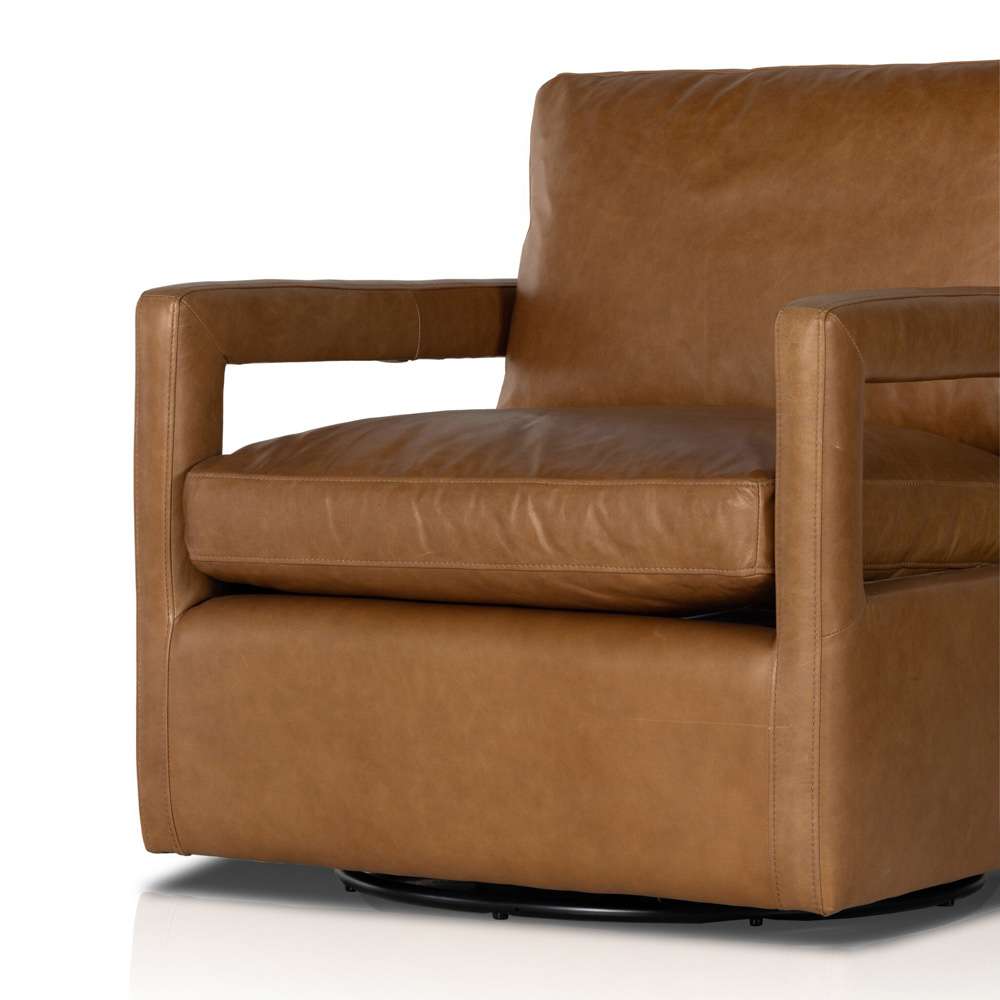 Four Hands - Olson Swivel Chair - Sonoma Butterscotch - 236092-004 veiw 12