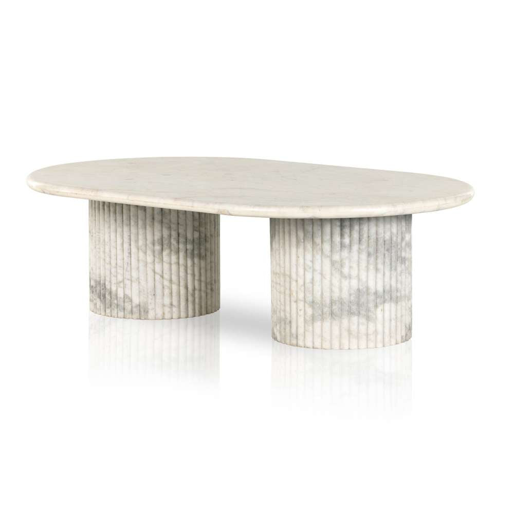 Four Hands - Oranda Coffee Table - Polished White Marble w/ Sealant - 233876-001 veiw 1