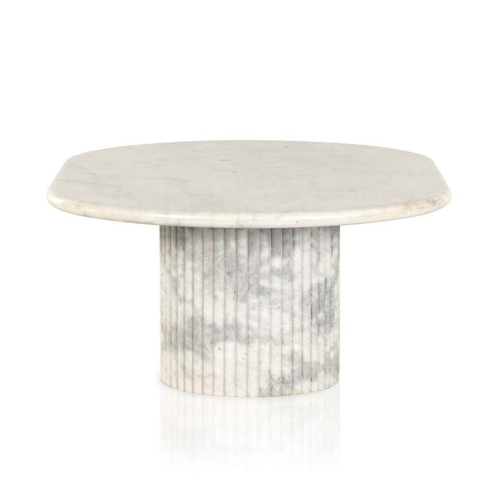 Four Hands - Oranda Coffee Table - Polished White Marble w/ Sealant - 233876-001 veiw 4