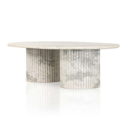 Four Hands - Oranda Coffee Table - Polished White Marble w/ Sealant - 233876-001 veiw 6