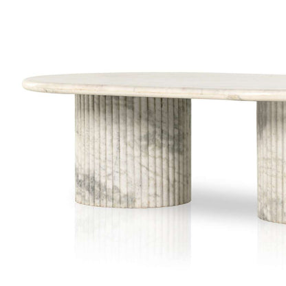 Four Hands - Oranda Coffee Table - Polished White Marble w/ Sealant - 233876-001 veiw 12