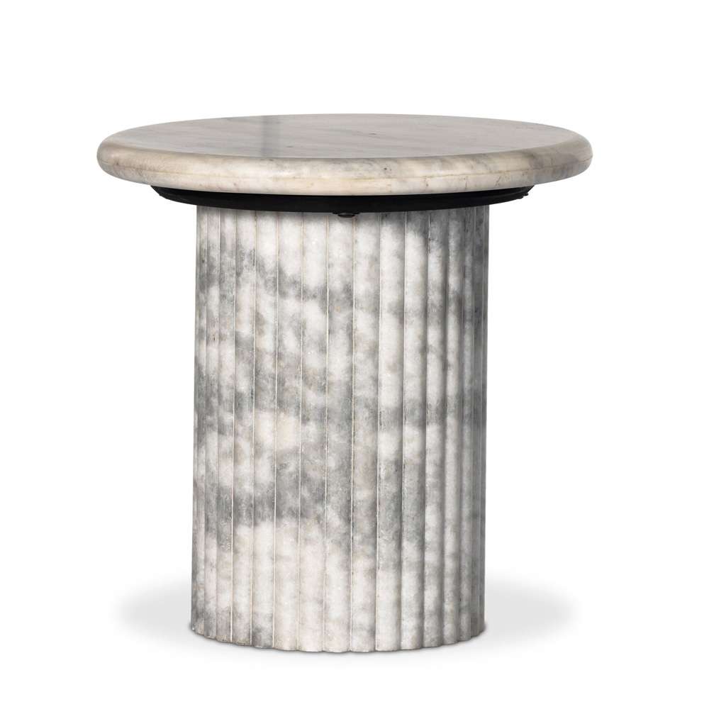 Four Hands - Oranda End Table - Polished White Marble w/ Sealant - 233874-001 veiw 1