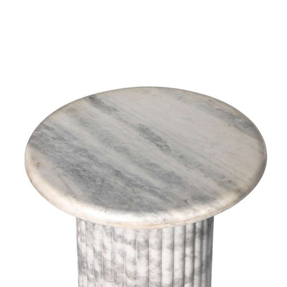 Four Hands - Oranda End Table - Polished White Marble w/ Sealant - 233874-001 veiw 8