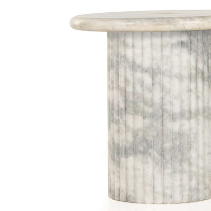 Four Hands - Oranda End Table - Polished White Marble w/ Sealant - 233874-001 veiw 10