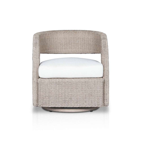 Four Hands - Providence - Hawkins Outdoor Swivel Chair - Vintage White - 237630-006 veiw 1