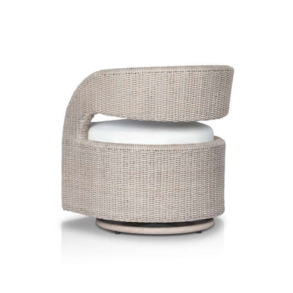 Four Hands - Providence - Hawkins Outdoor Swivel Chair - Vintage White - 237630-006 veiw 5