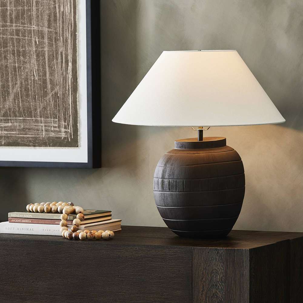 Four Hands - Ryker - Muji Table Lamp - Ivory Linen - 232315-002 veiw 6