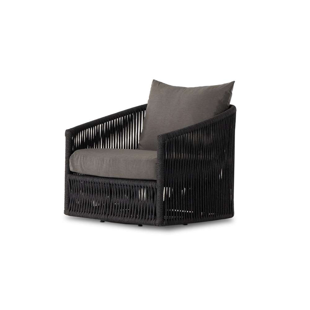 Four Hands - Solano - Porto Outdoor Swivel Chair - Venao Charcoal - 236754-001 veiw 10