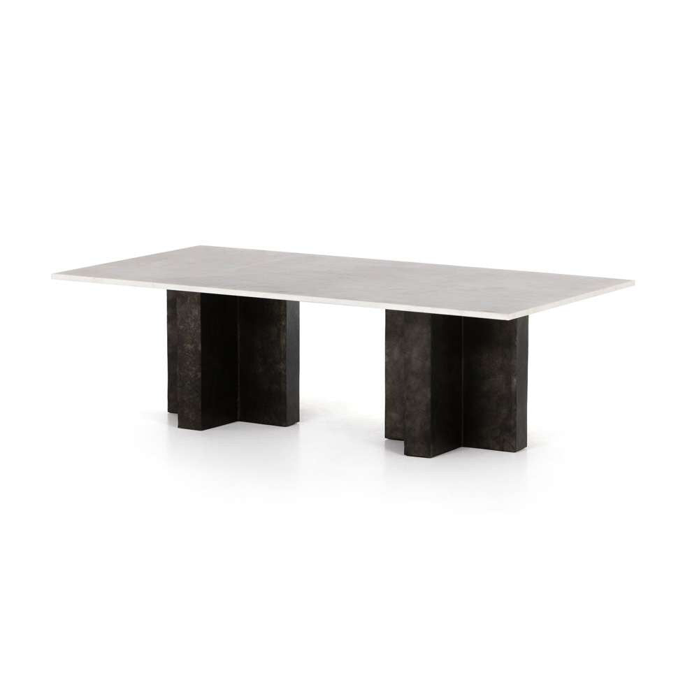Four Hands - Terrell Coffee Table - Polished White Marble - 226616-001 veiw 1