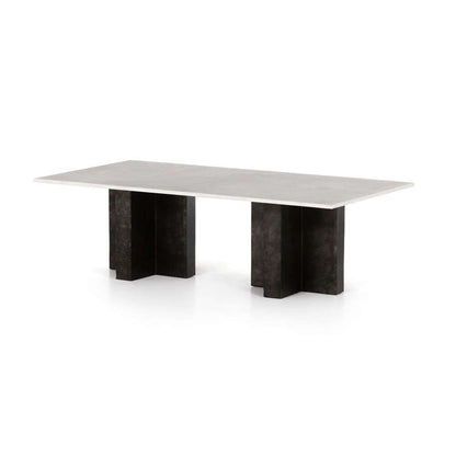 Four Hands - Terrell Coffee Table - Polished White Marble - 226616-001 veiw 1
