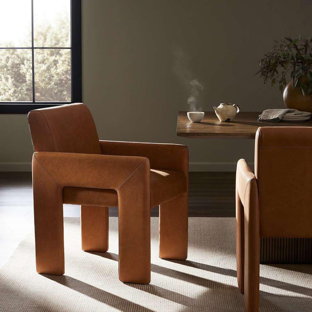Four Hands - Townsend - Amur Dining Armchair - Palermo Cognac - 237802-002 veiw 12