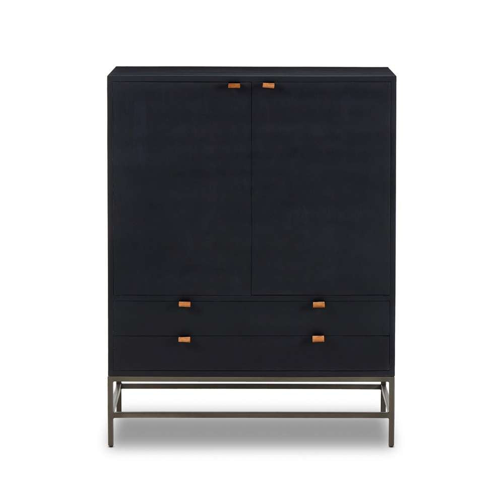 Four Hands - Trey Bar Cabinet - Black Wash Poplar - 236606-002 veiw 2