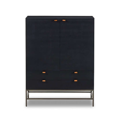 Four Hands - Trey Bar Cabinet - Black Wash Poplar - 236606-002 veiw 2