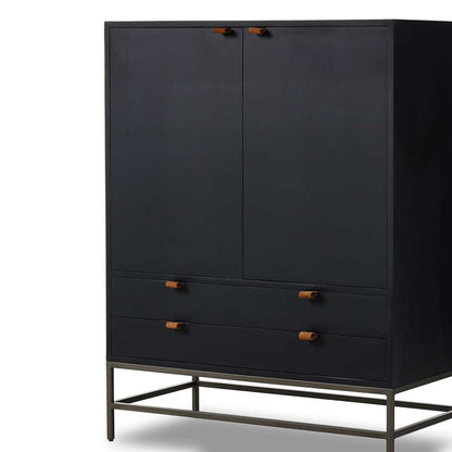 Four Hands - Trey Bar Cabinet - Black Wash Poplar - 236606-002 veiw 10