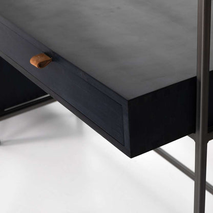 Four Hands - Trey Modular Wall Desk With 1 Bookcase - Black Wash Poplar - 228709-002 veiw 9