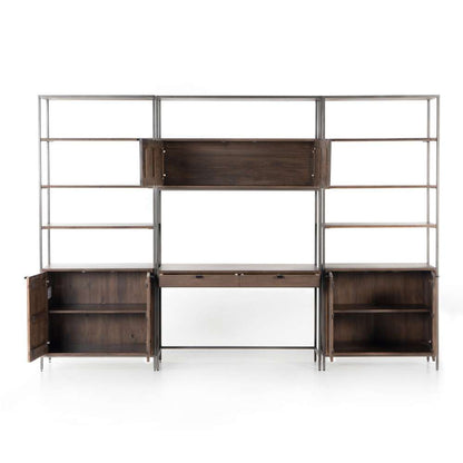 Four Hands - Trey Modular Wall Desk With 2 Bookcases - Auburn Poplar - 228708-002 veiw 5