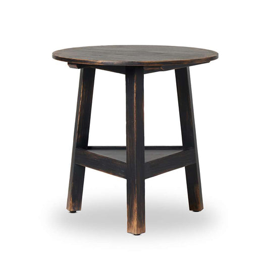 Four Hands - Van Thiel - Kickapoo River Cricket Table - Dstrssd Black - 238730-002 veiw 2