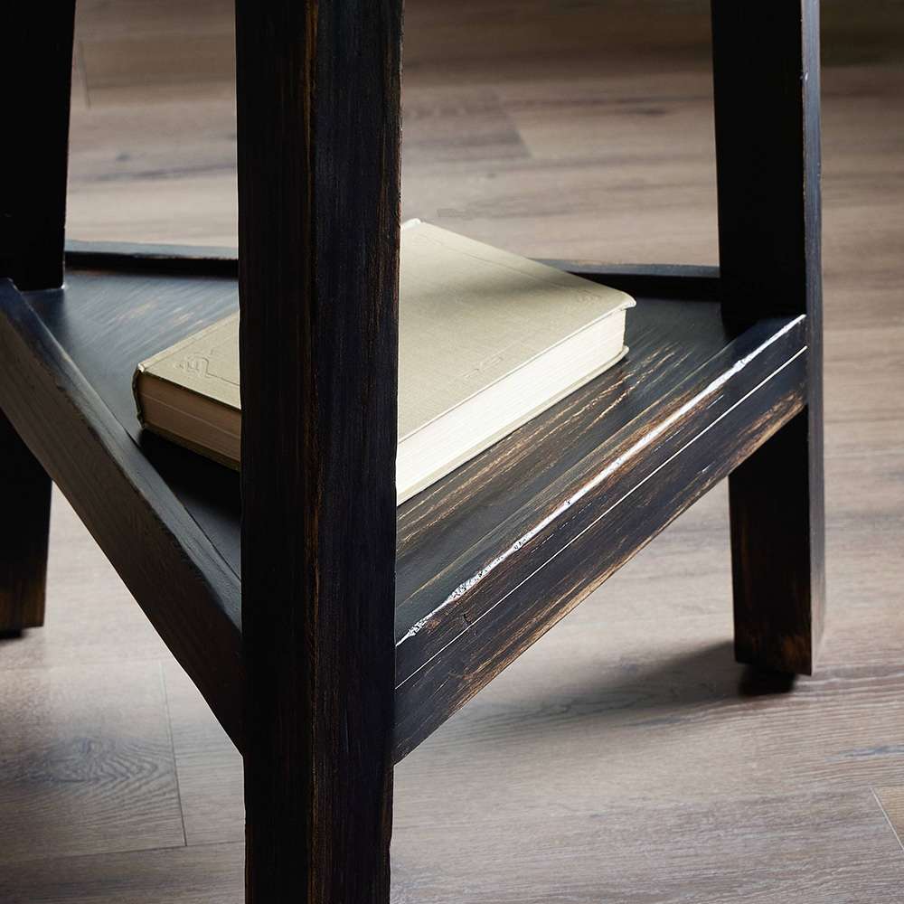 Four Hands - Van Thiel - Kickapoo River Cricket Table - Dstrssd Black - 238730-002 veiw 4