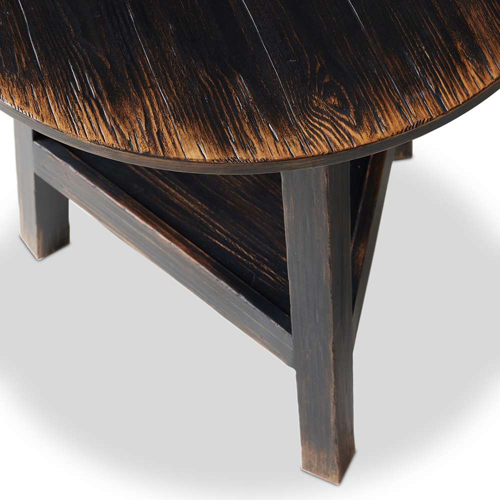 Four Hands - Van Thiel - Kickapoo River Cricket Table - Dstrssd Black - 238730-002 veiw 7