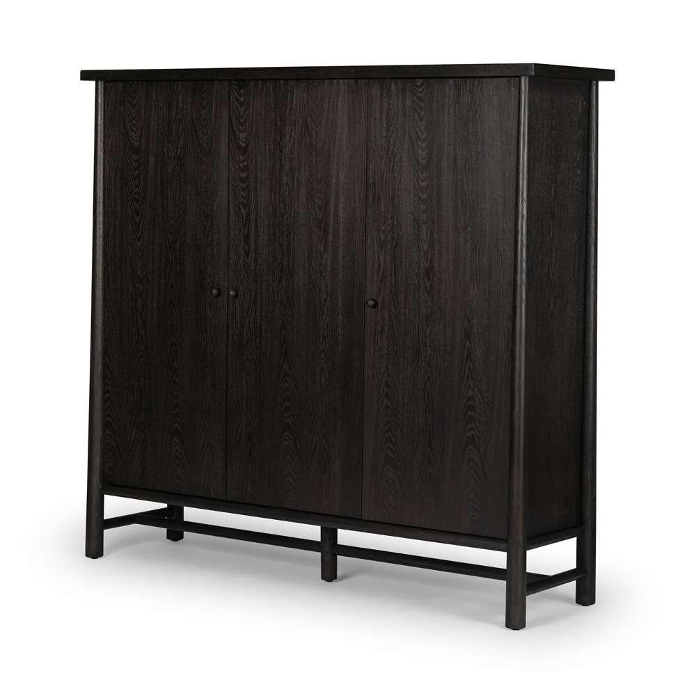 Four Hands - Wells - Renaud 3 - Door Cabinet - Charcoal Oak Veneer - 241761-002 veiw 1
