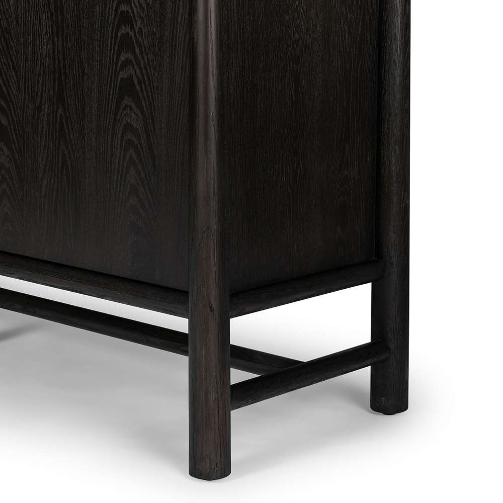 Four Hands - Wells - Renaud 3 - Door Cabinet - Charcoal Oak Veneer - 241761-002 veiw 5