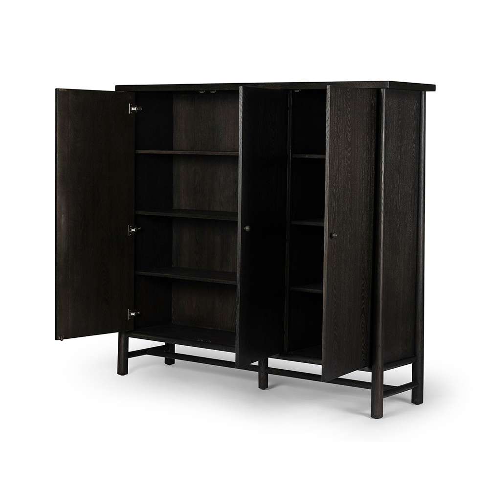 Four Hands - Wells - Renaud 3 - Door Cabinet - Charcoal Oak Veneer - 241761-002 veiw 11