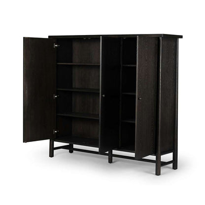 Four Hands - Wells - Renaud 3 - Door Cabinet - Charcoal Oak Veneer - 241761-002 veiw 11