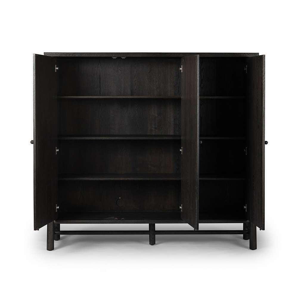 Four Hands - Wells - Renaud 3 - Door Cabinet - Charcoal Oak Veneer - 241761-002 veiw 12