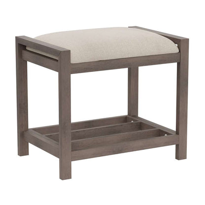 Hillsdale Furniture - Amelia Backless Wood Vanity Stool, Antique Gray - 51077H veiw 1