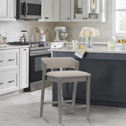 Hillsdale Furniture - Dresden Wood Counter Height Stool, Distressed Gray - 5039-828 veiw 2