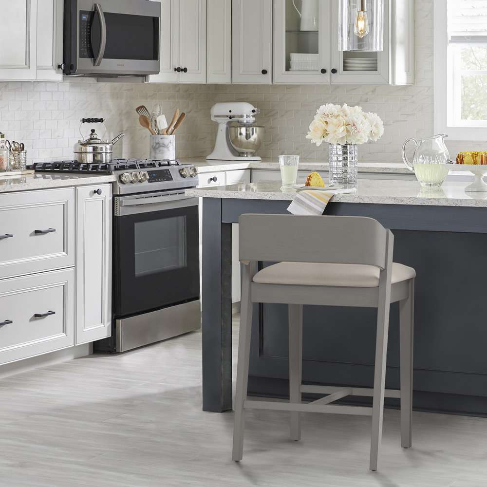 Hillsdale Furniture - Dresden Wood Counter Height Stool, Distressed Gray - 5039-828 veiw 3