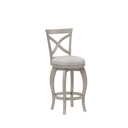 Hillsdale Furniture - Ellendale Wood Counter Height Swivel Stool, Aged Gray with Fog Gray Fabric - 5304-827 veiw 1