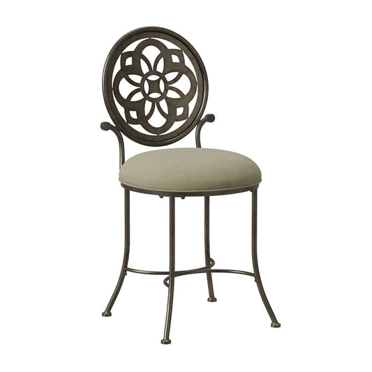 Hillsdale Furniture - Marsala Metal Vanity Stool, Antique Gray - 50981 veiw 1