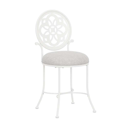 Hillsdale Furniture - Marsala Metal Vanity Stool, Off White - 51120 veiw 1