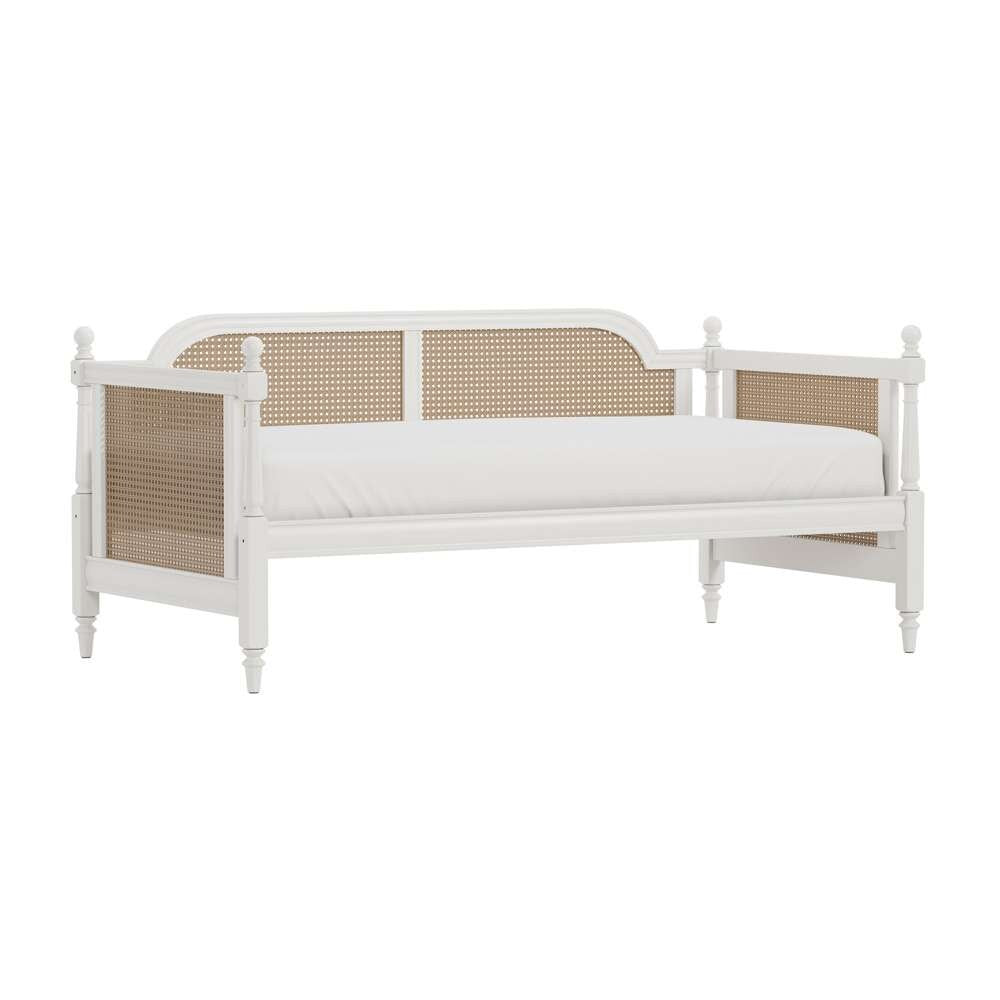 Hillsdale Furniture - Melanie Wood and Cane Twin Daybed, White - 2167DB veiw 1