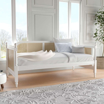 Hillsdale Furniture - Melanie Wood and Cane Twin Daybed, White - 2167DB veiw 2