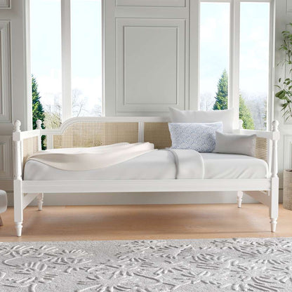 Hillsdale Furniture - Melanie Wood and Cane Twin Daybed, White - 2167DB veiw 3