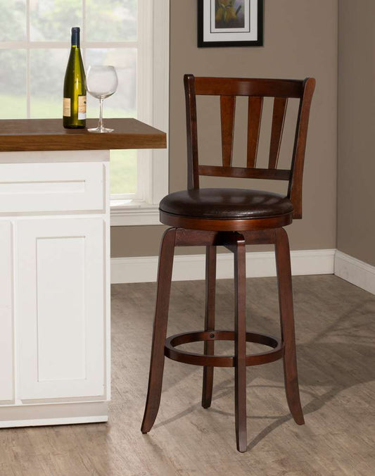 Hillsdale Furniture - Presque Isle Wood Bar Height Swivel Stool, Cherry - 4478-831 veiw 2