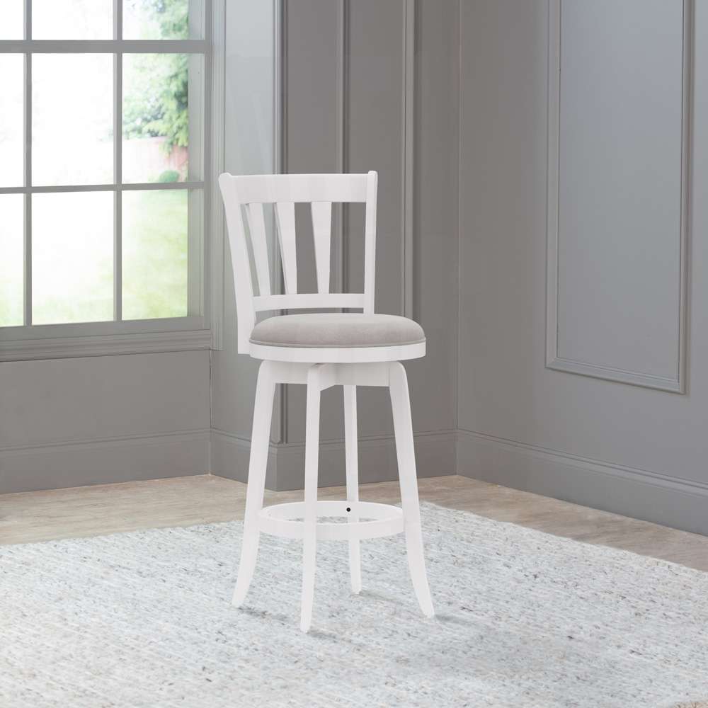 Hillsdale Furniture - Presque Isle Wood Bar Height Swivel Stool, White - 4478-832 veiw 3