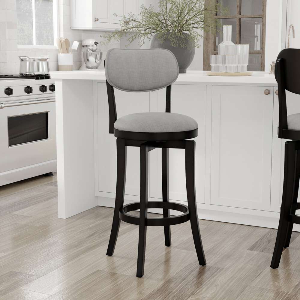 Hillsdale Furniture - Sloan Wood Bar Height Swivel Stool, Black - 4037-831 veiw 2