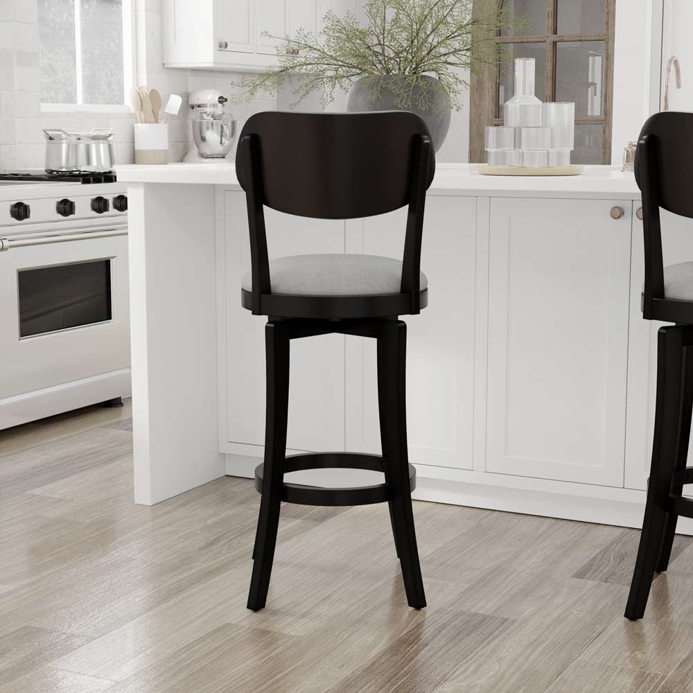 Hillsdale Furniture - Sloan Wood Bar Height Swivel Stool, Black - 4037-831 veiw 3
