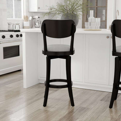 Hillsdale Furniture - Sloan Wood Bar Height Swivel Stool, Black - 4037-831 veiw 3
