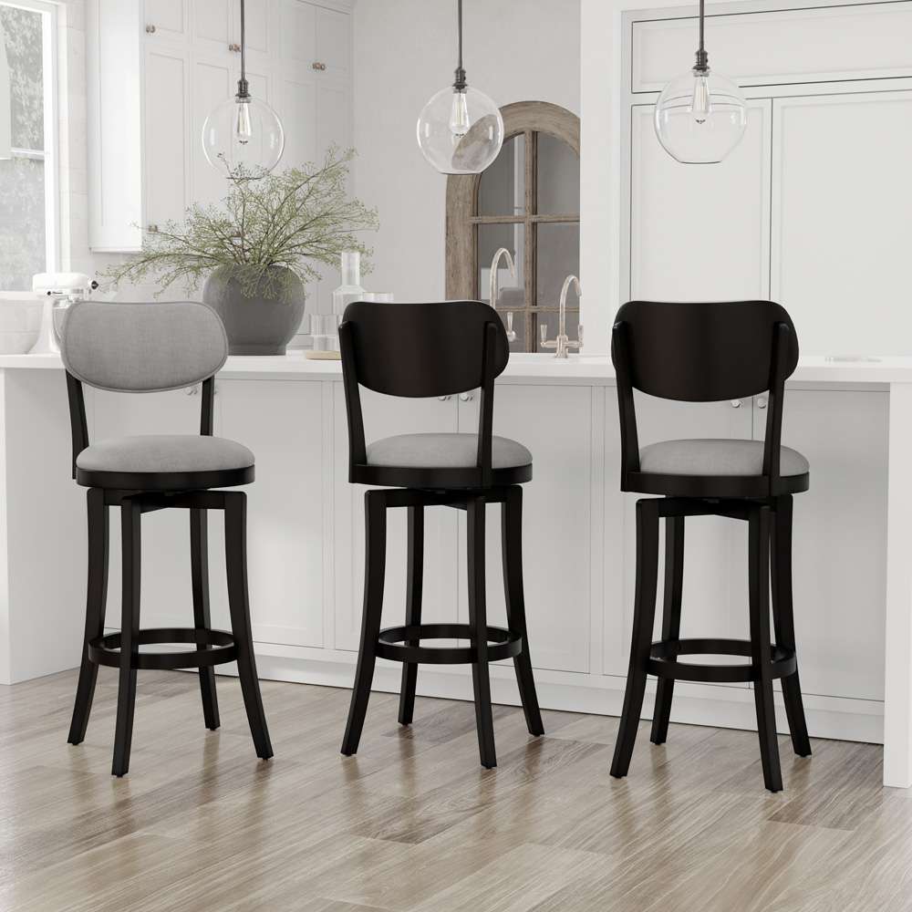 Hillsdale Furniture - Sloan Wood Bar Height Swivel Stool, Black - 4037-831 veiw 4