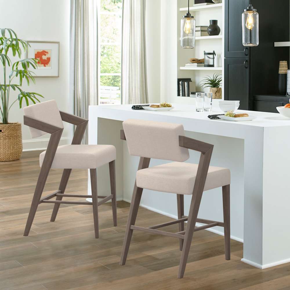 Hillsdale Furniture - Snyder Wood Counter Height Stool, Aged Gray - 4708-826 veiw 2