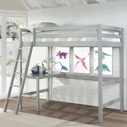 Hillsdale Kids and Teen - Caspian Wood Twin Loft Bed, Gray - 2177-320 veiw 2